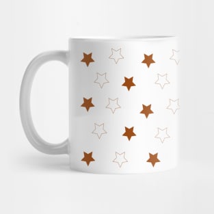 Orange and White Stars Mug